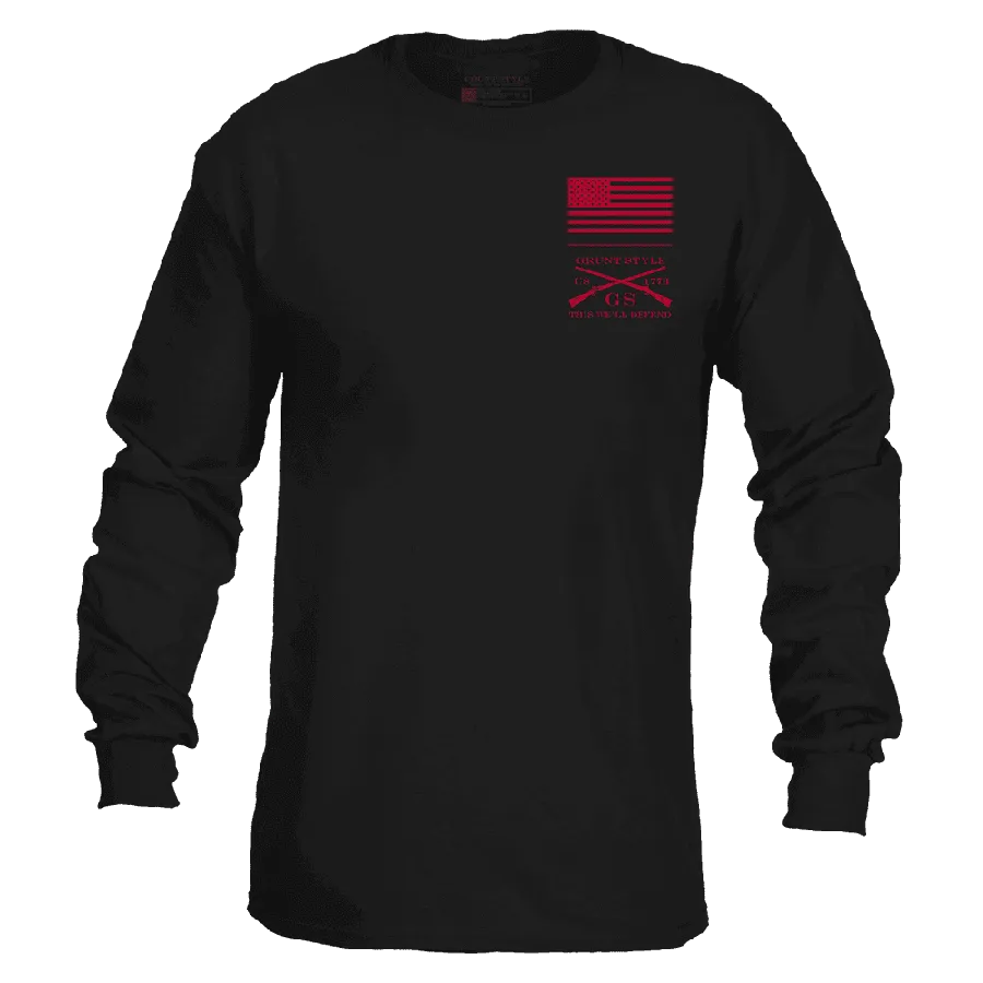 Red Blood Blue Collar® Long Sleeve - Black