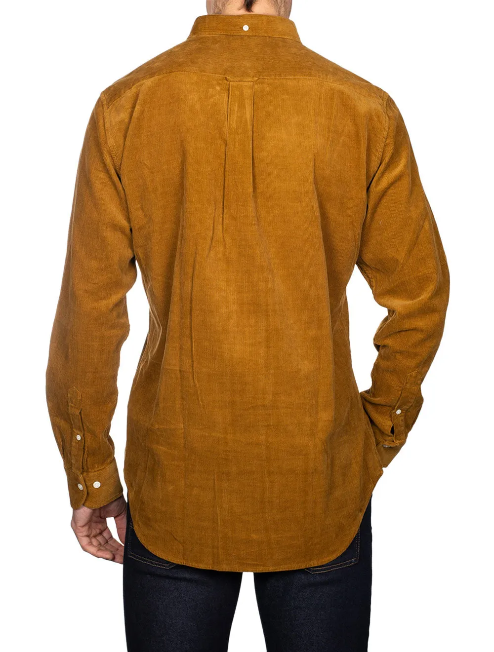 Regular Fit Corduroy Shirt Suede Brown