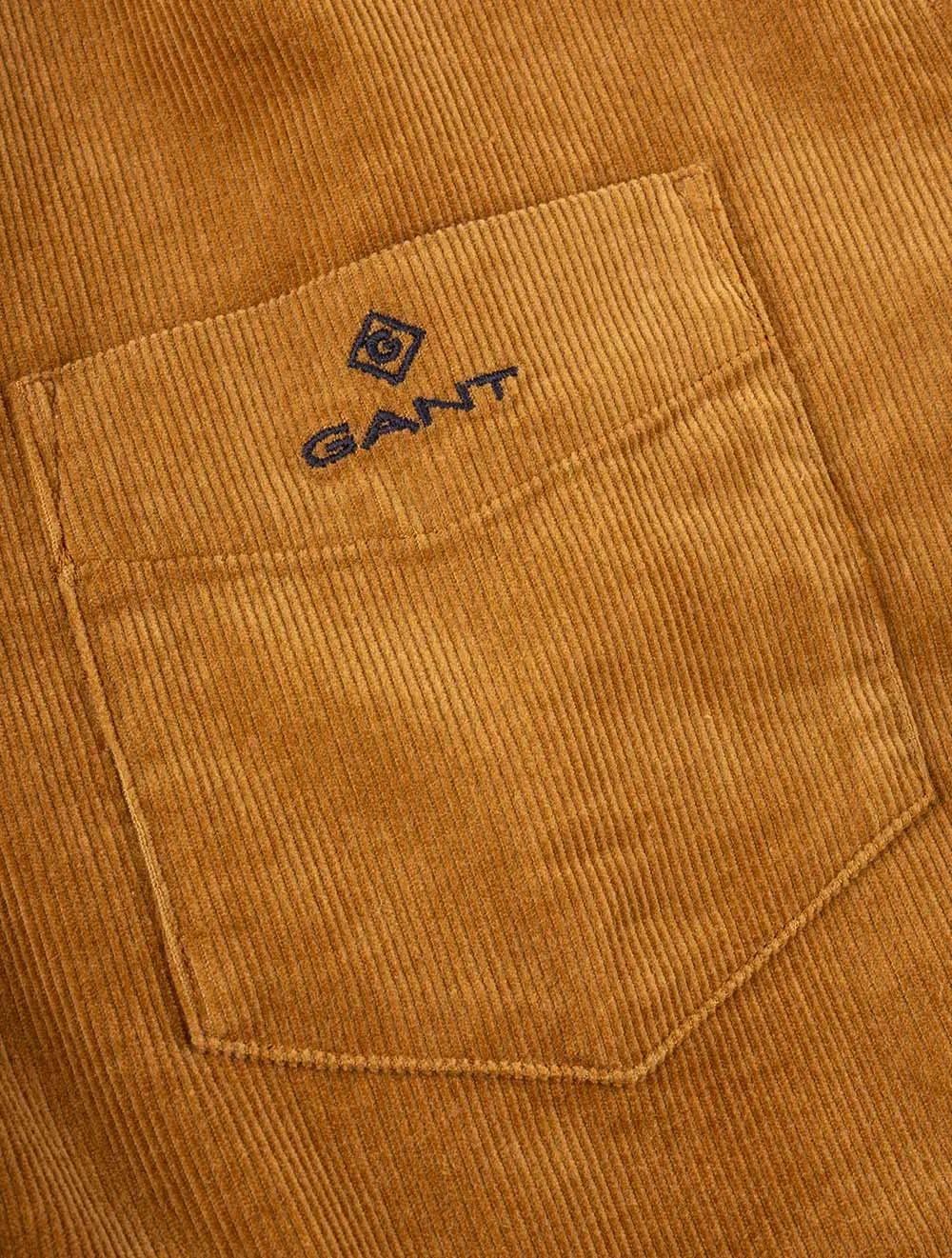 Regular Fit Corduroy Shirt Suede Brown