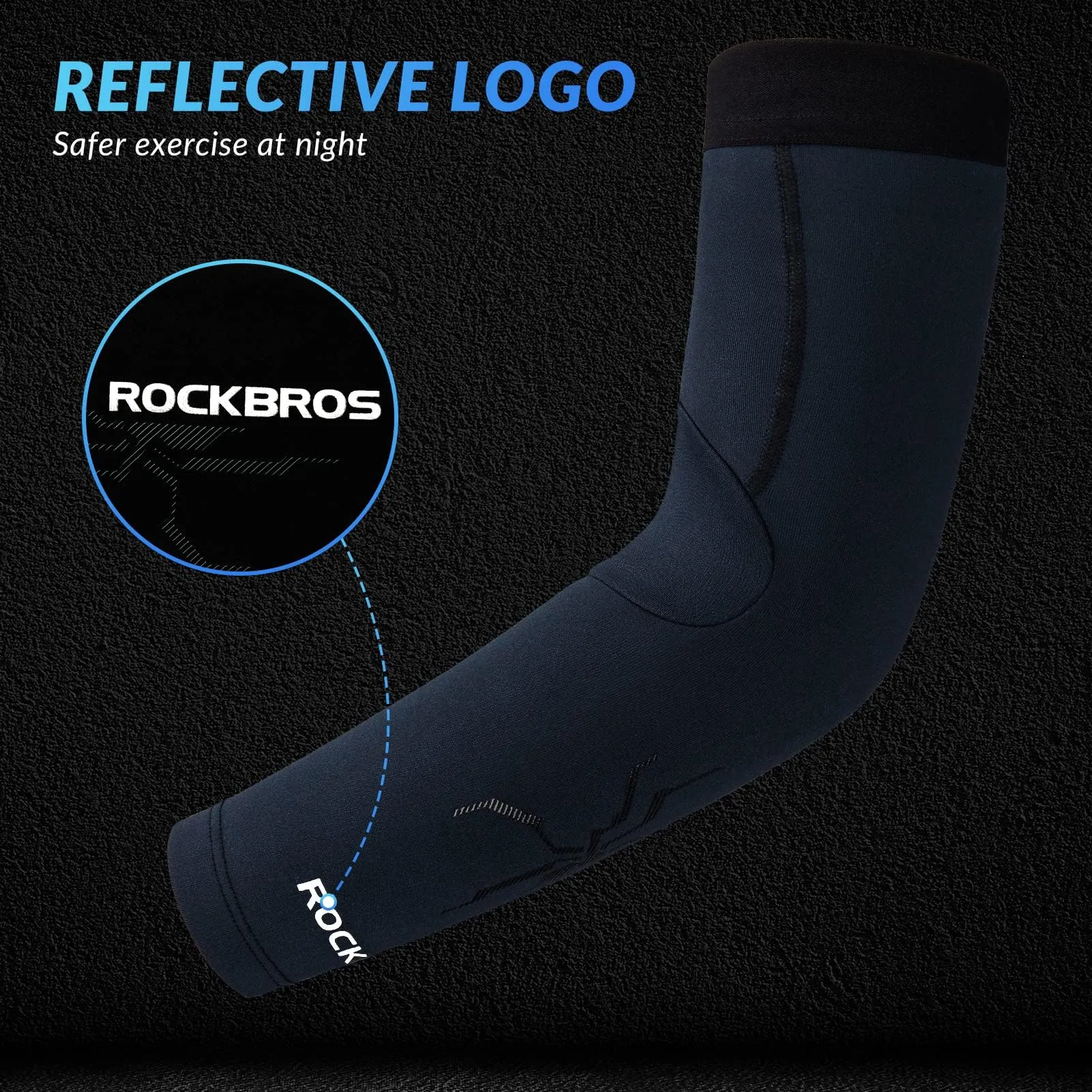 ROCKBROS Arm Sleeves Cycling Arm Warmers with Ultimate Warmth Moisture-Wicking Flexible