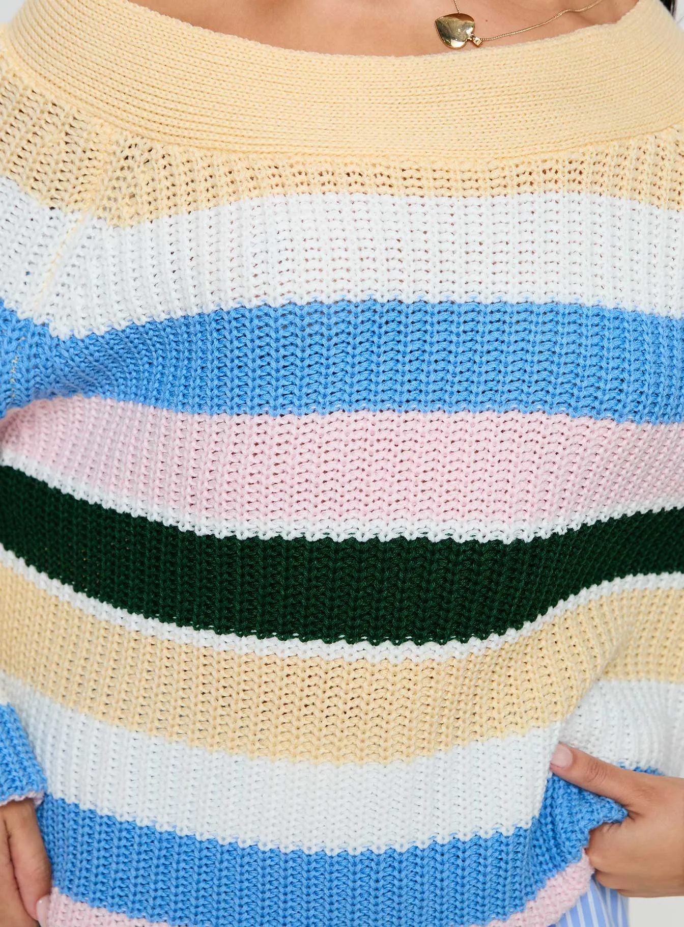 Sevyn Stripe Off The Shoulder Jumper Multi