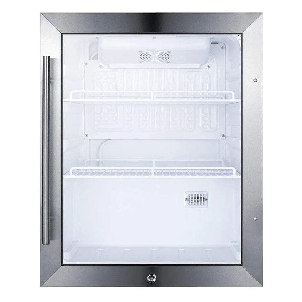 Summit Compact Commercial with Lock - Stainless Steel Door All Fridge SCR314L