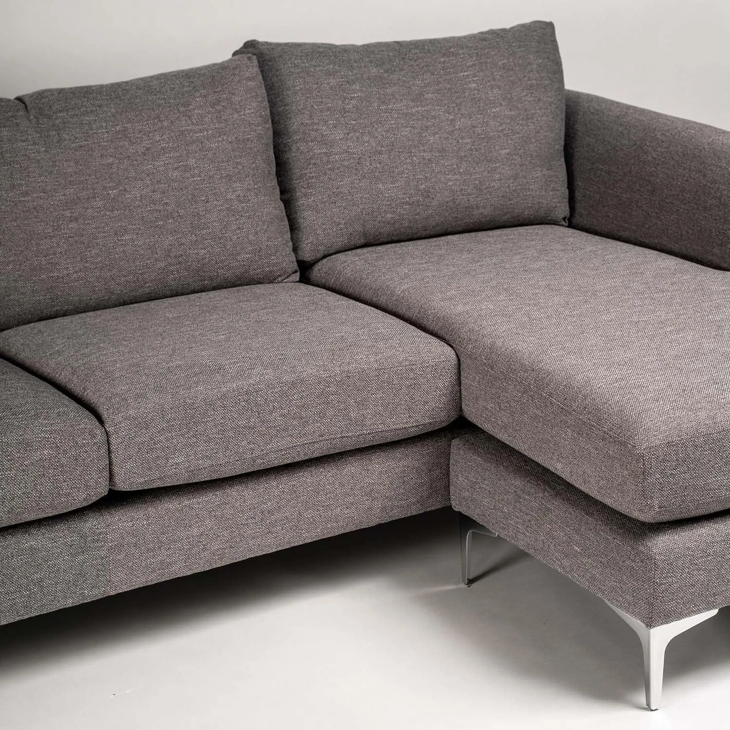 Taylor L-Shaped Chaise Sofa - Charcoal Grey