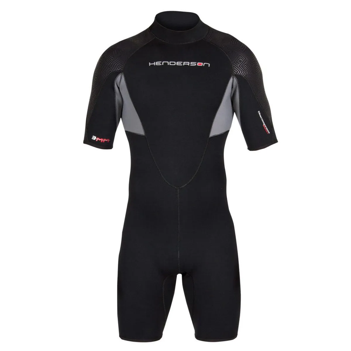 Used Henderson 3mm Mens Thermoprene Pro Back Zip Shorty Wetsuit - Black - XX-Large